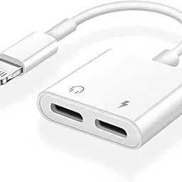 oncro ONCRO® New Compatible i-ph Splitter 2 in 1 Connector, Audio Splitter 3.5mm i-ph 13 Audio Converter Stereo Jack for iph 11, 3.5 Stereo Jack i-O-S, Headphone aux 10 12 X XS XR Mini max 7 Plus-picture-20