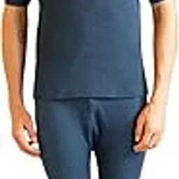 lux cott's wool Lux Cottswool Men's Half Sleeves Round Neck Thermal Set-picture-24