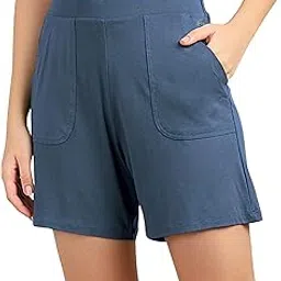 zelena Maternity Shorts for Women with Pockets | 95% Viscose 5% Lycra Pregnancy & Postpartum Short | Extra Stretchable Mid-Rise Maternity Shorts for Mothers-picture-28