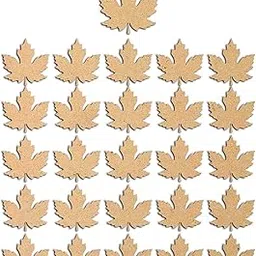 Haoser 3mm Wooden Cutouts for Scrapbooking Arts Crafts DIY Decoration, Pack of 25 Leaf-2 Cutouts for Craft Project (Pine MDF -2 Inch)-picture-38