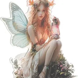 STYLEHEAVEN Outdoor Garden Stake 2D Ornament Yard Sign for Front Porch Pathway Gardening Fairy with Lamp-picture-23