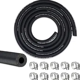 VWTNI 5/16 Fuel Line, Fuel Line Hose 10 Feet, NBR Rubber Gasoline Tube with 10 PCS Stainless Steel Fuel Line Clamps, Fuel Line Kit-picture-11