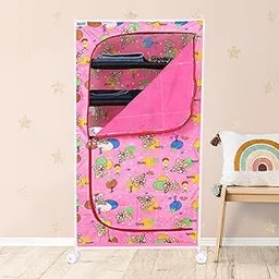 FLIPZON Multipurpose 6 Shelve Baby Wardrobe, (Fabric Shelves) - Pink-picture-13