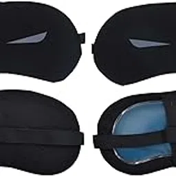 Samtrish Cotton Sleep Eye Mask for Side Sleepers Men & Women | Zero Pressure Eye Cover | Light Blocking Patented Night Blindfold | Soft Travel Eye Shade with Free Ear Plugs (Black) | Pack of 2-image-57