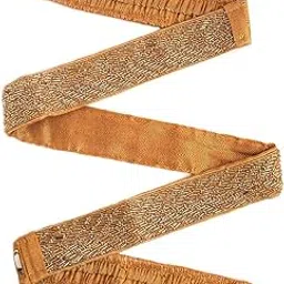 vama 2Xl To 5Xl Oversized Extra Long Cloth Waist Belt For Women Fabric Lehenga Kamarband Plus Size Broad Kamarpatta For Saree & Dresses (Gold Kamarpatti For Lehenga)-picture-32