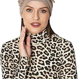 the headscarves Women Chemo 2 Piece Ruffle Cap & Band for Cancer Hair Loss Women Silky Soft Bamboo Headwear (2 Piece) image 1
