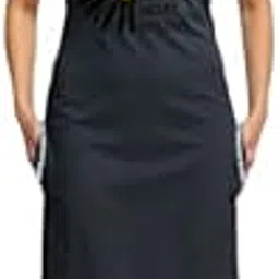 malaq Women's Night Suit – Casual Wear Round Neck Printed Long T-Shirt (Above Knee Length) & Pyjama Set with Side Cut Two Pockets | Stylish Lounge Wear | Nightwear image 1