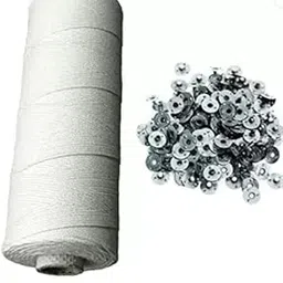 Suwidhaa Brand - (200/400) Wick sustainers and 1 Thread Cotton roll of 100 Gram for Candle Making DIY (200)-picture-32