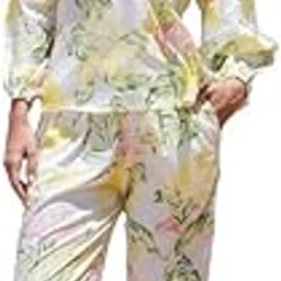 Women Night Suits Pajama Sets, Pure Cotton, Striped Printed, Green Color, Short Sleeve, Night Suit for Women, Sleep Suit - (SE-NSP-554_S)-image-8