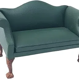 CALANDIS™ Realistic 1:12 Scale Dollhouse Armchair Sofa Furniture Green Love Seat | Modern | Clothes & Accessories | Dolls-picture-47