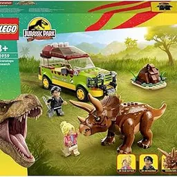 LEGO Jurassic Park Triceratops Research 76959 Building Toy Set (281 Pieces),Multicolor-image-21