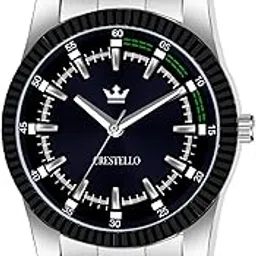crestello Stainless Steel Chain Analog Wrist Watch for Men (Blue/Black/Silver Dial) | CR-G021-picture-24