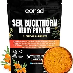 Organic Sea Buckthorn Berry Powder - 100% Pure Sea Buckthorn Powder - Source of Various Vitamins & Minerals (100 Gram)-image-55