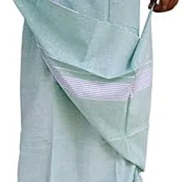 prayagi Cotton Mundu Dhoti for Men, Traditional White with Striped Border, Casual Ethnic Wear-picture-25