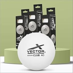 Vector X Club 3 Star Premium ABS Plastic Table Tennis Balls Pack of 9 Pcs.| High Performance TT Balls for Professional Matches and Training | Ideal for Adults & Kids (White) - 3 Box-picture-3