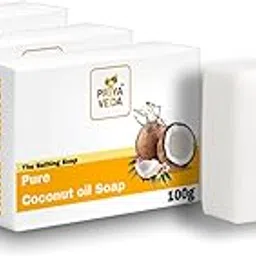 PRIYA VEDA Pure Cold Pressed Coconut Oil Handmade Soap Pack of 3-picture-44