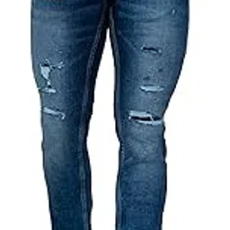 Men Mid Blue Cotton Slim Fit Narrow Length Jeans (Skinny)-image-48