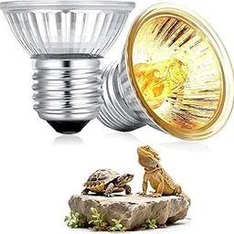 Cybersnc 2 Pcs Reptile UVB Basking Bulb 50W, UVA+UVB Heat Lamp for Turtles, Lizards, Snakes & Amphibians, E27 Base Sunlight Spotlight-image-39