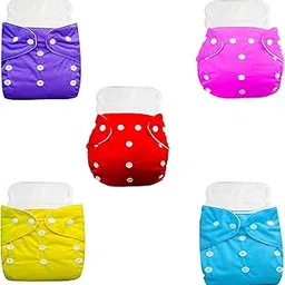 Kritiu Baby Cloth Diapers 0 To 3 Years | Side Leakage Proof Washable Reusable Diaper For 5 Diaper White Black Insert Pad New Born Baby (Pack Of 15) (Multicolor_1)-picture-11