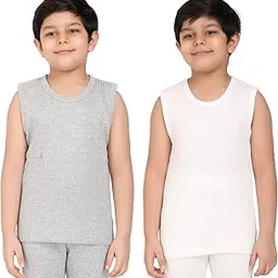 Splash Kids (Unisex) Sleeveless Thermal Tops/Uppers - Pack of 2 Pcs.-picture-25