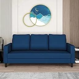 Adorn India Chandler Decent 3 Seater Sofa (Blue) (3 Year Warranty)-picture-13