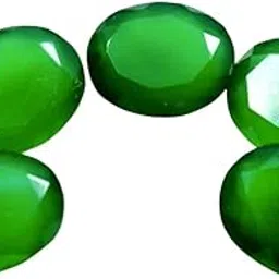 jewelryonclick Natural Green Onyx at Wholesale Lot (Rs 30/Carat) Fine Quality Faceted Oval Shape हकीक Loose Gemstone for Reselling Astrologers Jewellers Crystal Healing Astrological Singh Leo Rashi-picture-40