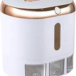 MYADDICTION Rice Storage Bucket Large 13kg Total Reusable for Pantry Organization Home White-picture-42