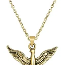 mahi Gold Plated Spreading Wings Bird-Shaped Pendant with Chain for Men and Women (PS1101891G)-picture-56