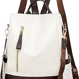 syga Women Embossed Backpack – Lightweight, Burden-Reducing Design with Digging Outer Pockets for Daily Use-picture-16