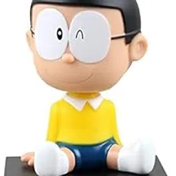AUGEN Super Hero Nobita Doremon Action Figure Limited Edition Bobblehead with Mobile Holder for Car Dashboard, Office Desk & Study Table (Pack of 1)-picture-13
