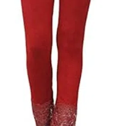 Women's Stretch Fit Viscose Designer Bottom Lace Leggings(Pack of 1)(Freesize)-picture-13