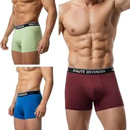 haute zovereign Men’s Modal Trunks Underwear - Ultra-Soft Viscose & Micromodal Comfort, Stretchable Fit, & Breathable Innerwear for All-Day Freshness-picture-26