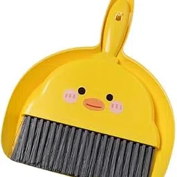 QCEN Small Broom and Dustpan Set,1pc Dust Pan and Brush Set,SUP Cute Little Yellow Duck Hand Mini Broom and Dustpan Set,Small dust pan Mini for Tabletop Debris,Keyboards&Clean Pet Cages (Chicken)-picture-24