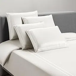 SANSAAR Bed Sheet Set -Light Charcoal King 274X274 CMS-image-2