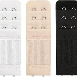 caredone Women's Soft Comfortable Elastic Bra Extenders Bra Extension Strap 3 Hook 3 Row Lady's Bra Extender Bra Band.-picture-28