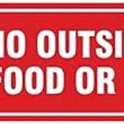 Standard No Outside Food or Drink Door/Wall Sign -Red - Medium-picture-18
