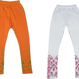 indiweaves Girl's Super Warm Wollen Printed Leggings for Winters (Pack of 2)-picture-11