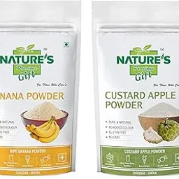 NATURE'S GIFT - FOR THOSE WHO CARE'S Banana Powder & Custard Apple Fruit Powder -1 KG Each (Super Saver Combo Pack)-image-58