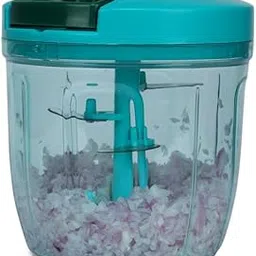 HORNBILLS Handy & Compact Chopper with 3 Blades for Effortlessly Chopping Vegetables & Fruits for Your Kitchen - 1000ml | Vegetable Cutter for Kitchen, Onion Chopper, Onion Cutter | Green-image-75