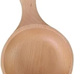 THE STYLE SUTRA Wooden Salad Bowl Round Sturdy with Handle Tableware for Home Kitchen Dining L-picture-18