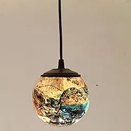 Glass Hanging Luster Light Hanging E27 Holder Dining Room, Bedroom, Living Room, Bar, Restaurants, Study RoomCeiling Pendant Light (Antique 029)-image-10