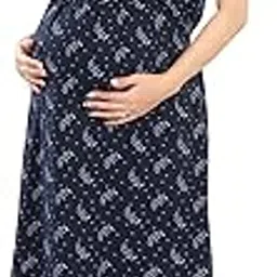 fabme Fambe Women's Knee Length Cotton Nursing and Maternity Nighty - Value Combo Pack of 2-picture-54