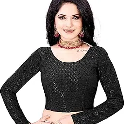 sajna wear the best Women's Football Print Dobby Breathable Long Sleeve Round Neck Readymade Blouse (F_K_A_257110)-picture-29