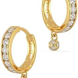 malabar gold & diamonds Gold Earrings for Women 22k Gold Pure | 22kt (916) BIS Hallmark Gold Earrings | 22 k Gold Stud Earrings for Birthday, Wedding, Anniversary & Women's Day Gift-picture-24