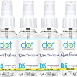 DOT Room Freshener 50ml x 4 - Water Based - International Standard - Instant Odour Remover - Pet safe - Disinfectant-Lavender, Italian Lime, Green Apple, Strawberry - Upto 400 sprays each-image-44