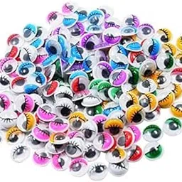 FABLOFT® 2x168 Pieces Self Adhesive Sticky Wiggle Eyelash Eyes Assorted Color 12mm image 1