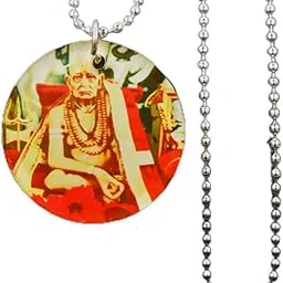 afh Shri Akkalkot Swami Acrylic Red Pendant for Men and Women | Lightweight Devotional Locket-picture-21
