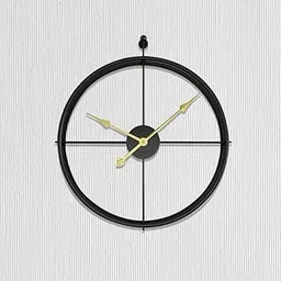 nestroots Large Metallic Wall Clock for Living Room & Bedroom | 24-Inch Decorative Wall Clock for Hall, Office & Home Dcor | Stark Iron Timepiece-picture-26