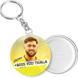 peacockride Miss You Thala I CSK I Farewell DHONI I Key Chain (Plastic, Multicolor, 44MM)-picture-31