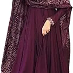 the style sanctuary TSS | Women’s Vichitra Anarkali Kurti Plazzo Set with Chanderi Lace Dupatta | Embroidered Suit Set | Sizes S–XXL-picture-34